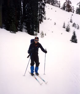 Back-country skiing in Desolation Wilderness, CA